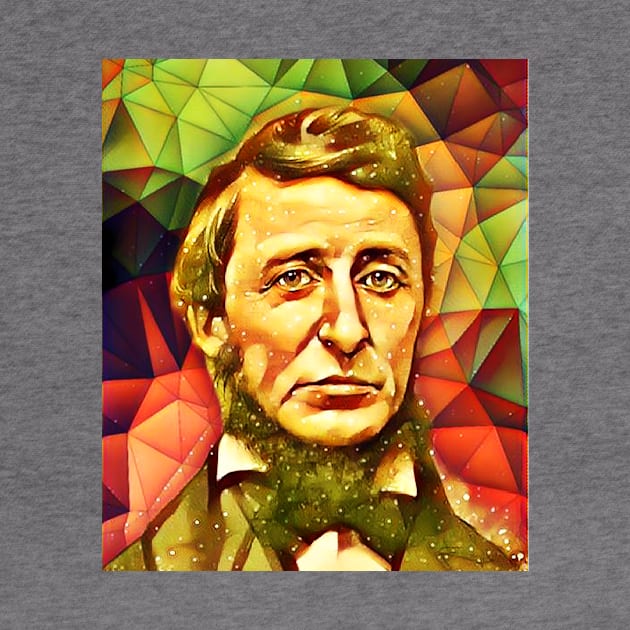 Henry David Thoreau Snow Portrait | Henry David Thoreau Artwork 9 by JustLit